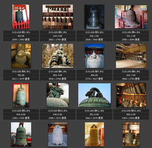 铜钟编钟 青铜铸造 古典青铜器 出土文物 古董 素材图片