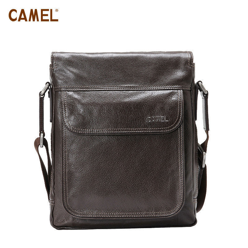 【非卖品】Camel骆驼 头层牛皮 时尚休闲单肩包 男包 潮流斜