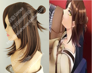 cos假发 进击的巨人 艾伦·耶格尔性转公式假发   深棕色 造型款