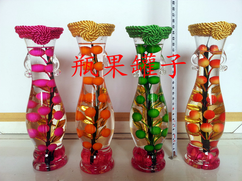 仿真水果瓶水晶花瓶 装饰工艺品 玻璃水果油瓶 创意家居饰品