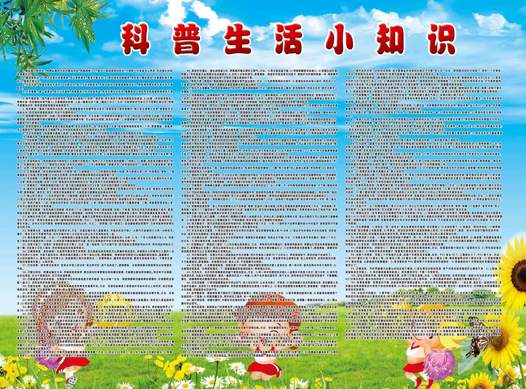 695海报印制海报展板素材792科普生活小常识