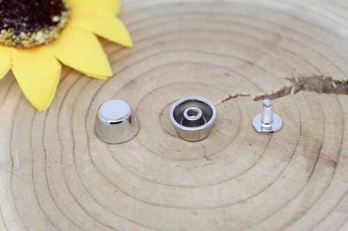 18包邮DIY戒指项链手链饰品配件合金银色水桶朋克铆钉12x6mm