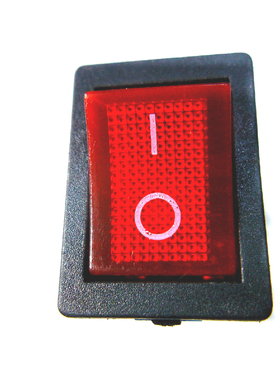 铜脚红色带灯KCD1翘板开关4P船型开关15*21机箱电源开关LED灯开关