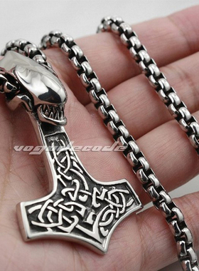 朋克风复古异形钛钢吊坠
