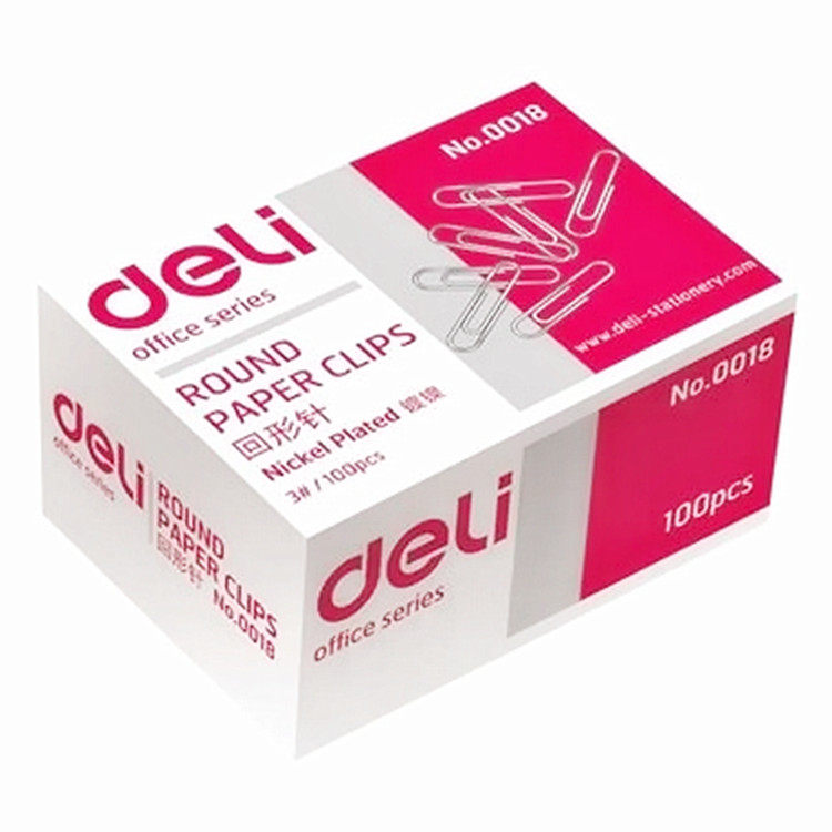 办公用品文具 得力0018 得力回形针/银色回形针/得力曲别针