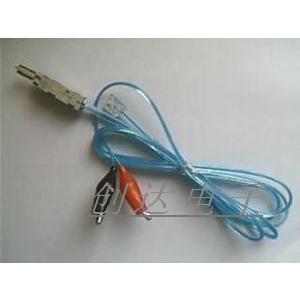 克隆模块检测头 带锷鱼夹二芯水晶头 工程电话线路检测线 测试线