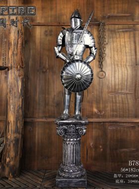 中世纪风古代武士金属工艺摆设