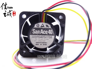 原装4cm 4015 5v 0.28A双滚珠散热风扇109P0405H7D01三线测速