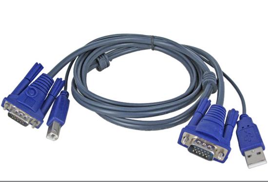 USB KVM二并线 KVM切换器线 KVM切换器专用配线 PS2 VGA线