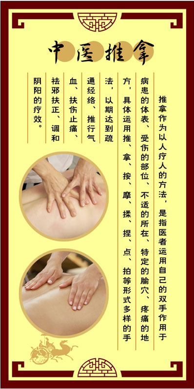 698海报印制展板贴纸挂图画写真喷绘387中医常识中医推拿