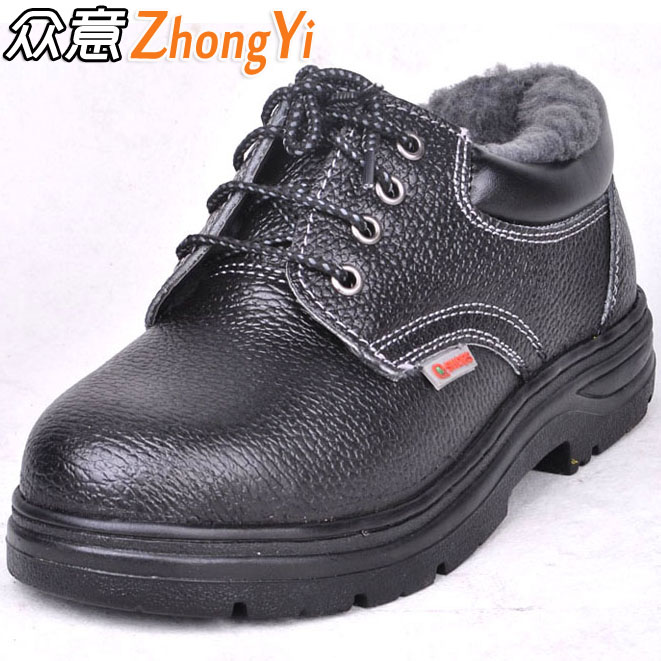 Giày bảo hiểm lao động Giày nam công sở nhẹ, chống mùi, chống mạt, xây dựng bông mùa đông, túi thép, phụ nữ, lạnh, ấm