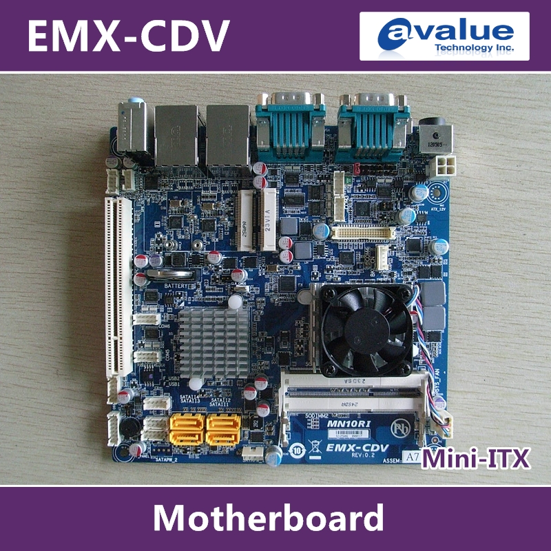 MINI-ITX主板#安勤EMX-CDV多网6串口双显工控机凌动D2550直流RAID