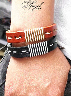 时尚风韩版复古情侣真皮饰品手链