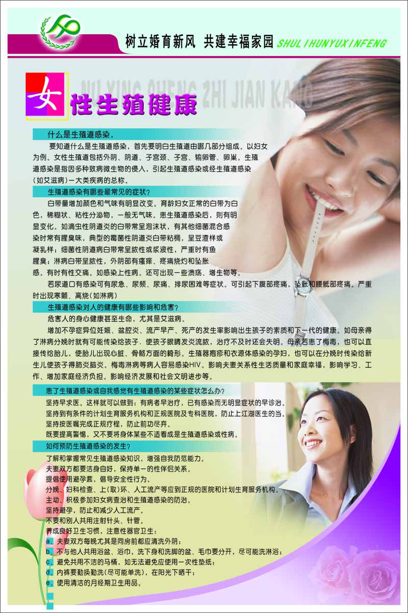 海报印制93素材健康展板251女性生殖健康