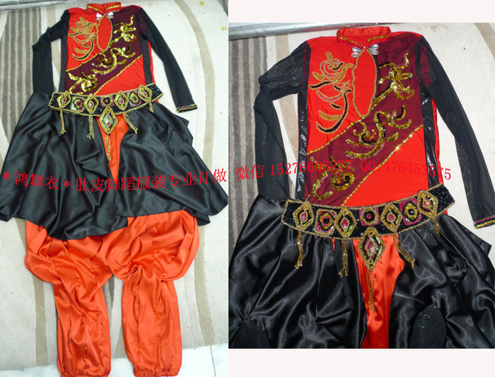 鸿舞衣*男式3纯手工量身订做肚皮舞演出服 风采夺人 男式肚皮舞