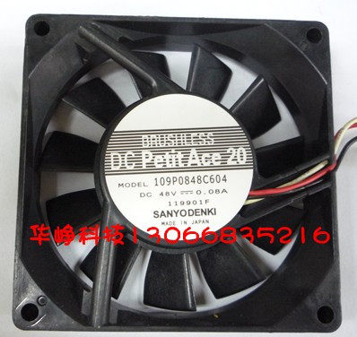 Sanyo/三洋 109P0848C604 8020 DC48V 0.08A 变频器散热风扇