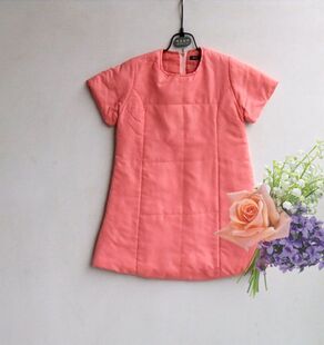 小可爱马甲裙秋冬款夹棉女童装粉色儿童连衣裙110-120CM