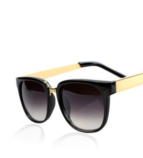 欧美土豪金许晴同款墨镜