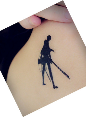 【女仆TATOO】066进击的巨人动漫周边利威尔兵长纹身贴J0005-兵长