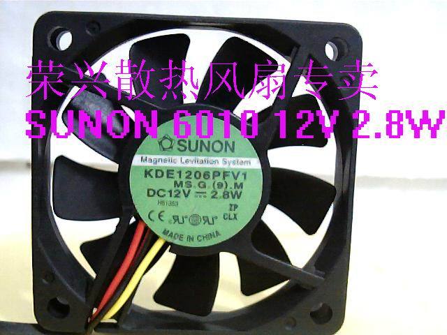 建准/SUNON 6010 12V 2.8W KDE1206PFV1 环保型风扇