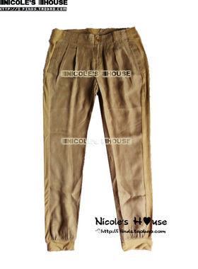 C家丝滑垂顺质感收口灯笼裤 九分裤