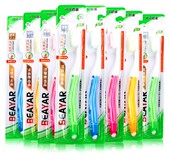 洁丽雅 家用舌苔清洁防牙龈出血 包邮 蓓雅大刷头超细软毛牙刷954