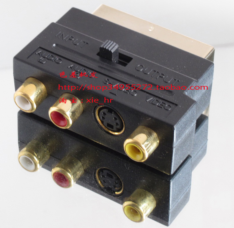 镀金 21针SCART欧插转s和AV端子