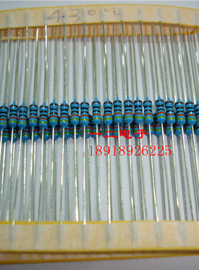 RJ24 1/4W 1% 430R插件精密电阻100只 全新原装