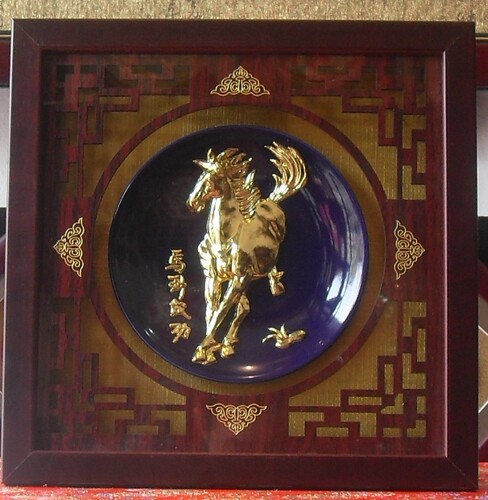 漆线雕马到成功摆件工艺品