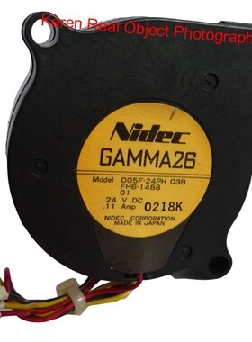 原装NIDEC GAMMA26 D05F-24PH 03B DC24V 0.11A 5cm 涡轮风扇