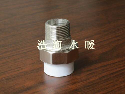 DN25管 铁外牙活接 PPR水管接头配件 塑料水管接头 水龙头配件1型