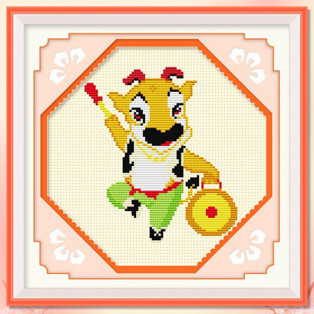 特惠可爱金牛 rs十字绣 品质-卡通
生肖-q版生肖 牛