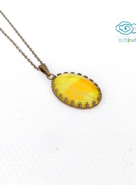 蝴蝶标本翅膀原创手工吊坠项链