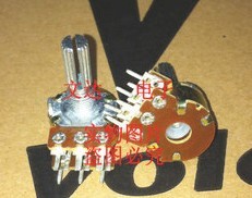 100K双联电位器 可调电位器 B100K 双连电位器 柄长20mm