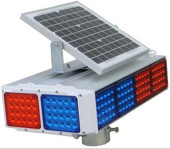 12灯太阳能交通警示灯  四面太阳能爆闪灯 施工路障灯LED双闪灯