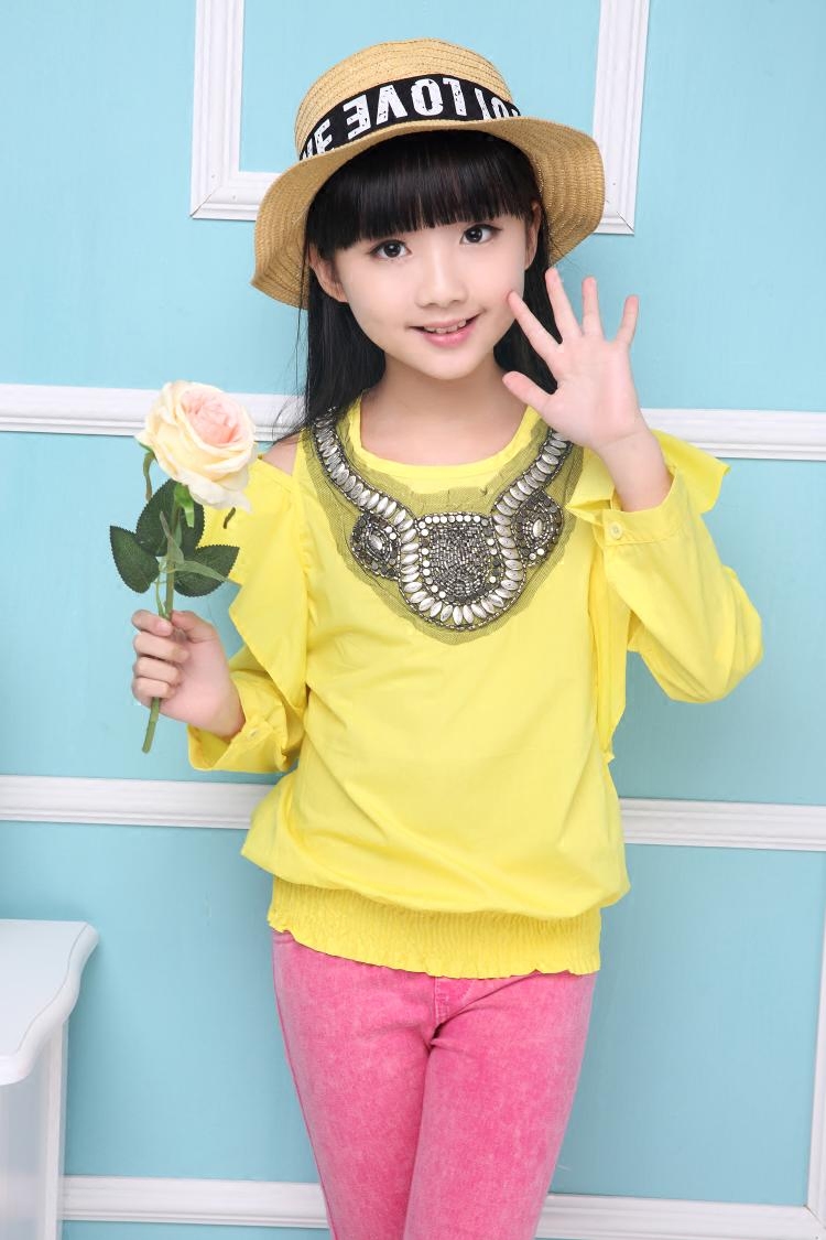 Chemise fille à manche longue - Ref 2087210 Image 3