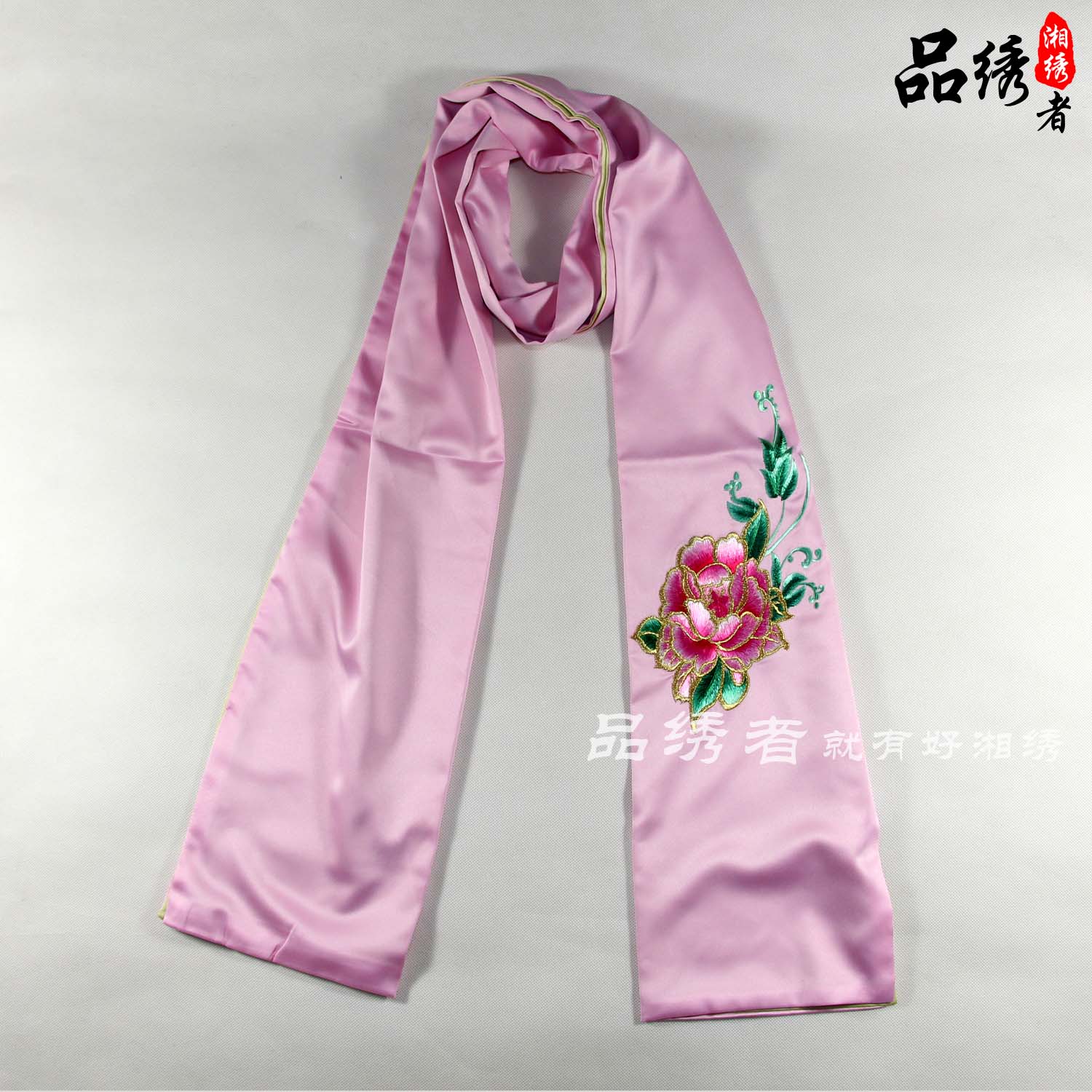 湘绣精品 围巾丝巾 长款 真丝底料 蚕丝线 湖南特产 元旦新礼物图片