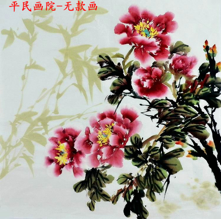 平民画院无款字画E062422四尺斗方无款写意国画 花鸟66 66