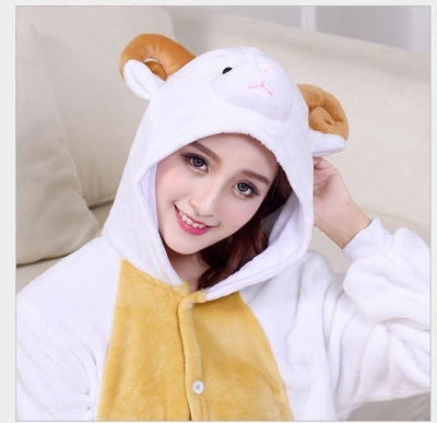 生肖动物法兰绒如厕演出连体睡衣