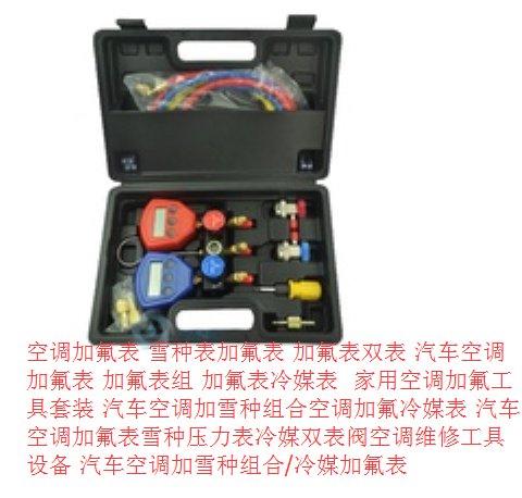 鸿森数字双表阀 HS-5200A球阀 汽车空调加雪种组合/冷媒加氟表