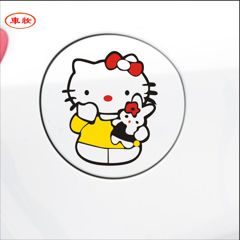 包邮kt卡通可爱车贴  猫咪车贴 猫车贴 划痕贴