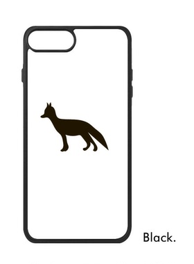 适用于iPhone黑色狐狸动物剪影Xr手机壳max保护套678plus硅胶11