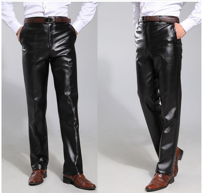 Pantalon cuir homme droit pour hiver - Ref 1481525 Image 1