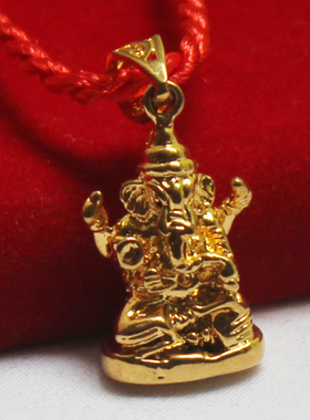 饰品泰国项链坠保平安铜镀金