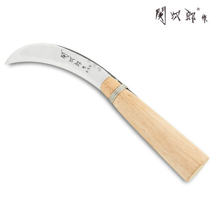 台湾进口关次郎三层钢夹钢菠萝小弯刀削瓜果香蕉菠萝蔬果加工刀具