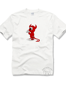 程序员短袖开源FREEBSD红魔鬼青年男夏人工智能OPENAI短袖T恤宽