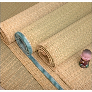 天然白麻筋手工草席1.5m蔺草席传统草席1.8m加密加厚炕席定做婚庆