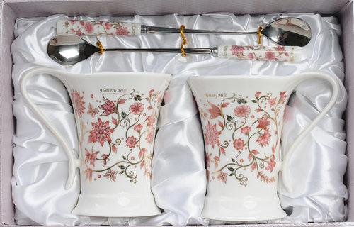 原装进口24k描金边结婚礼物水杯