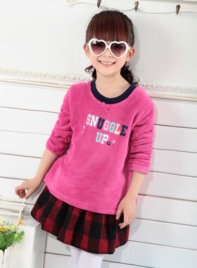 女孩珊瑚绒家居服冬季柔软保暖