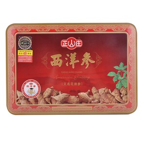 正韩正山庄西洋参切片花旗参切片铁盒装220g泡茶泡水药房官方正品